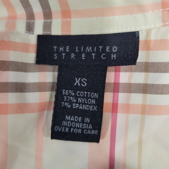 The Limited Stretch Western Plaid Long Sleeves Shirt Size XS - Picture 7 of 13
